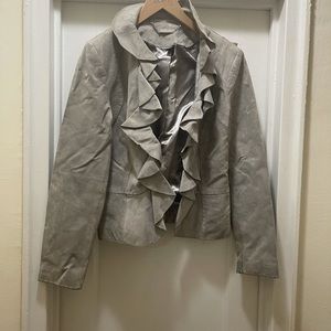 Nice Genuine leather gray. Size medium in excellent condition.